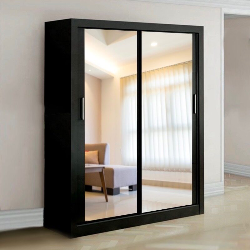 ASTRA 180cm Black Mirror Sliding Wardobe